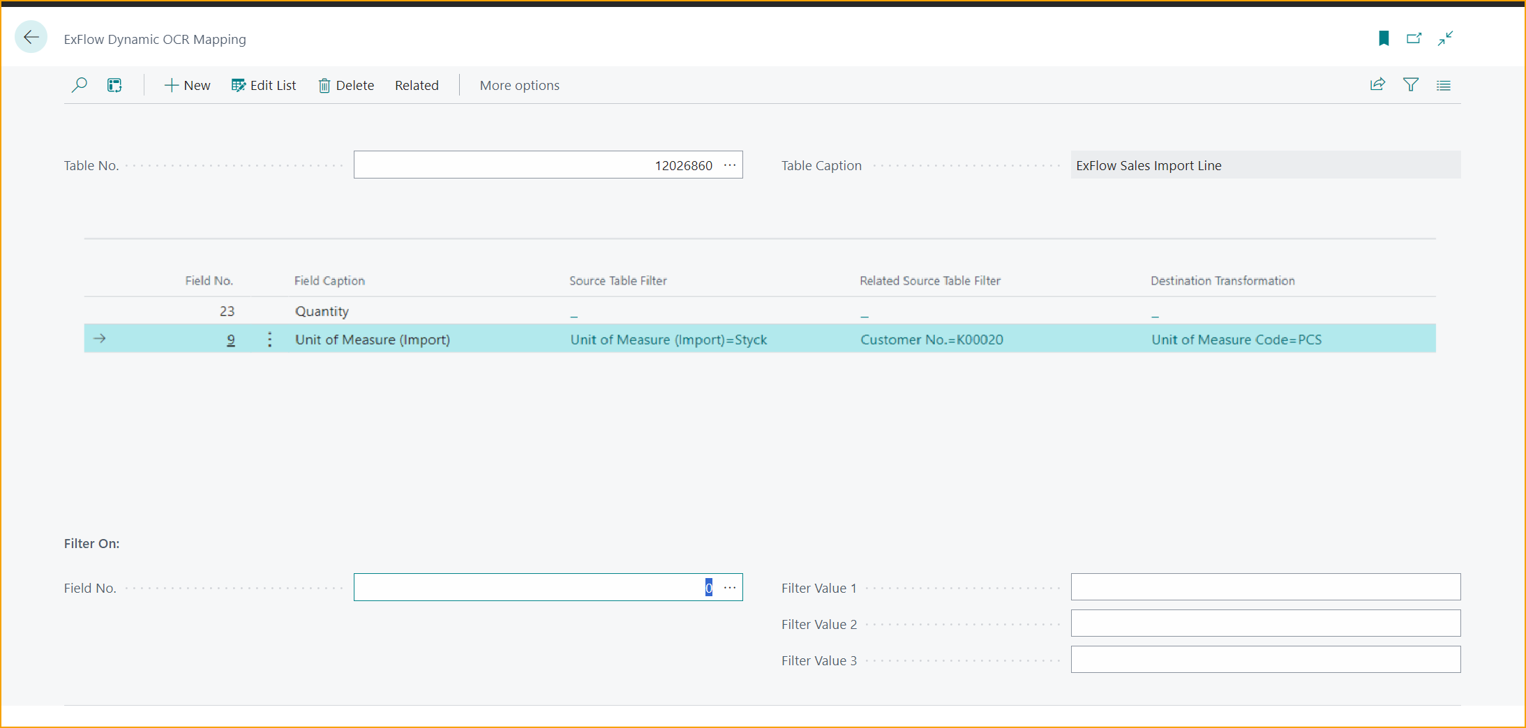 ExFlow Data Capture Account